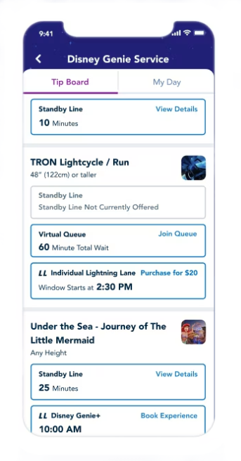 How to buy Lightning Lanes via My Disney Experience app